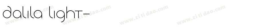 Dalila Light字体转换